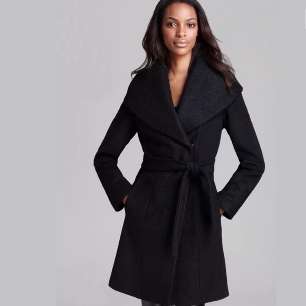 Calvin Klein Cowl Neck Belted Coat (NWOT)